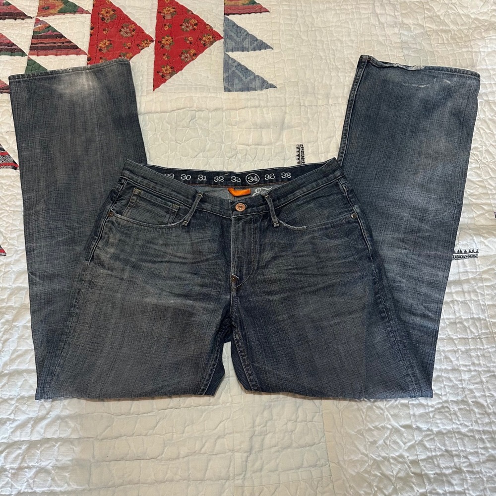 Earnest Sewn Hutch 06 Jeans Dark Wash Straight Leg 34x33